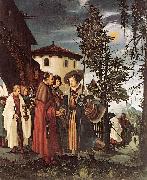 ALTDORFER, Albrecht St Florian Taking Leave of the Monastery Spain oil painting artist